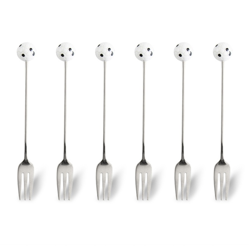 Set 6 Muỗng / Nĩa / Trái Cây Bằng Inox Tiện Dụng