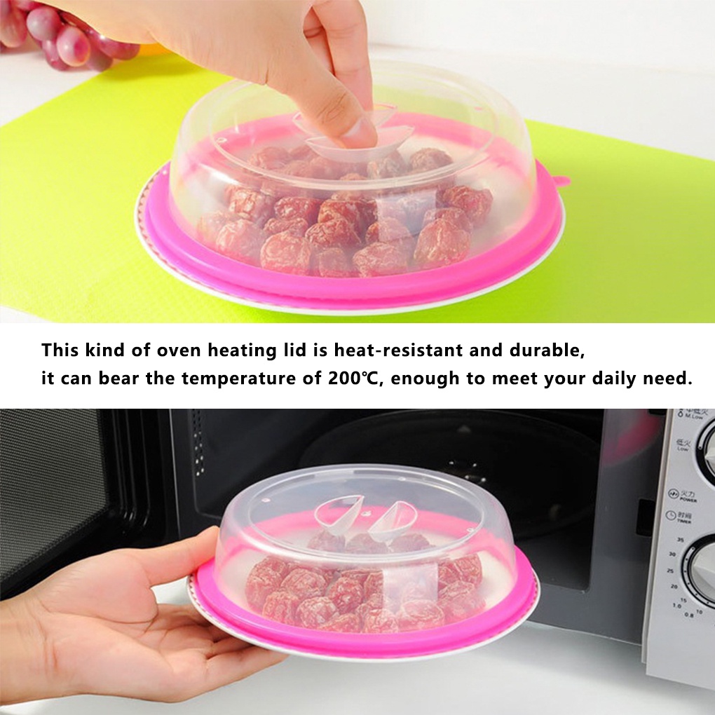 Oven Food Cover Plastic Microwave Bowl Splatter Lid Heat-resistant Heating Protector【vollter1】