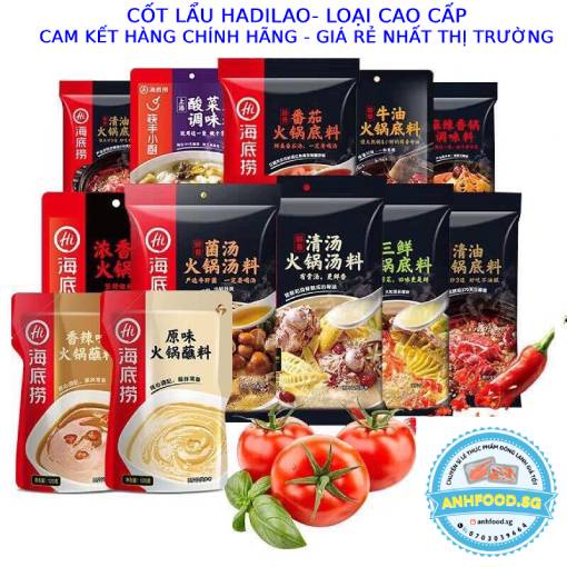 GÓI LẨU HADILAO ĐỦ VỊ -LOẠI CAO CẤP - CAM KẾT GIÁ RẺ NHẤT THỊ TRƯỜNG