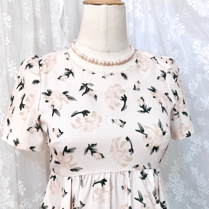 Đầm voan Nhật Dazzlin form babydoll in hoa pastel