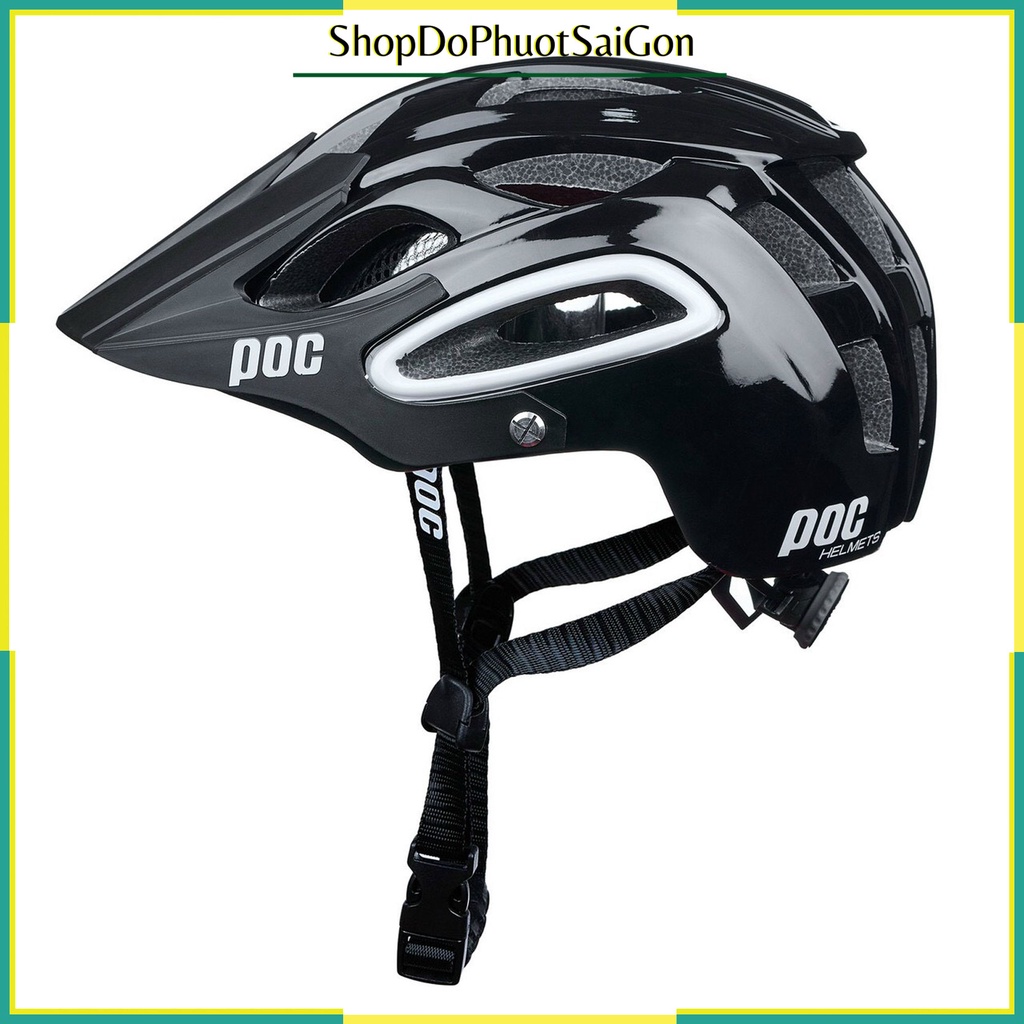 Mũ xe đạp POC 07 đen bóng