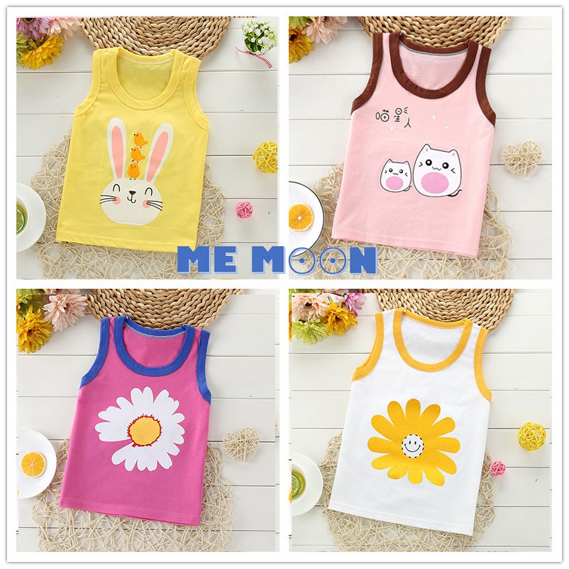 Combo 5 áo phông 3 lỗ trẻ em mùa hè cho bé trai, gái vải cotton co giãn 4 thấm hút mồ hôi bé 1-5 tuổi mẫu giáo AOPHONG02