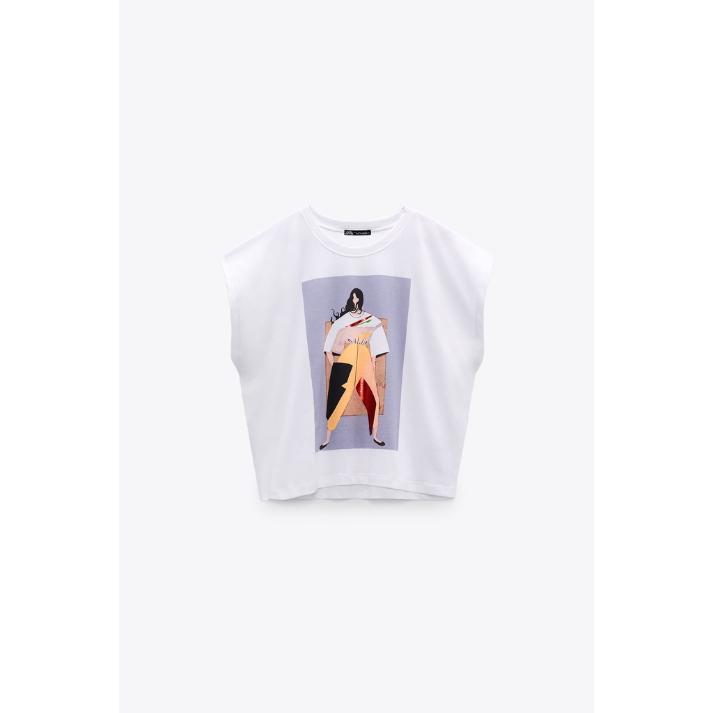 Áo phông ZARA in hình AUTHENTIC Size M