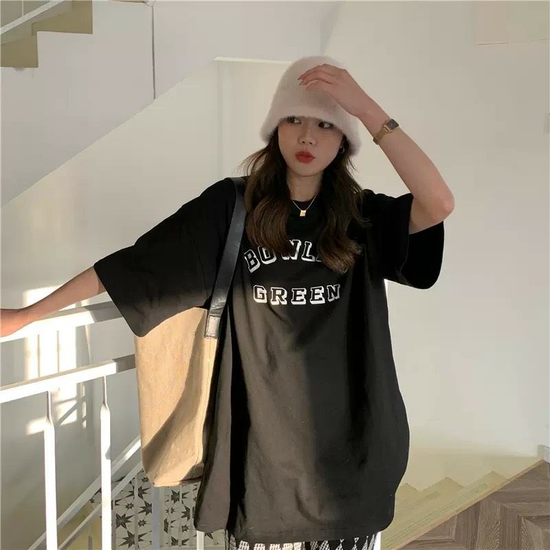 Áo thun free size tay lỡ BOWLING GREEN😍😍😍😘