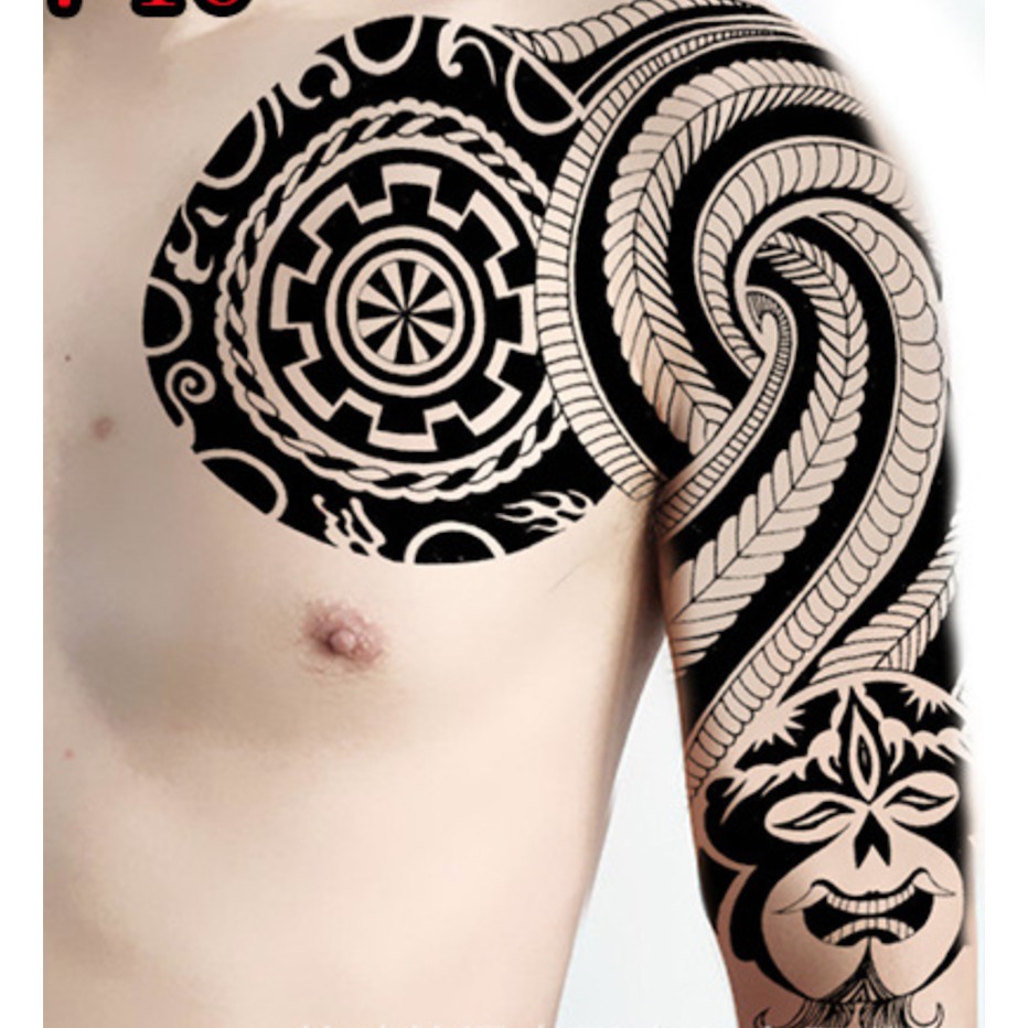 Hình xăm dán đặc biệt, cao cấp bả vai và ngực 24x34cm