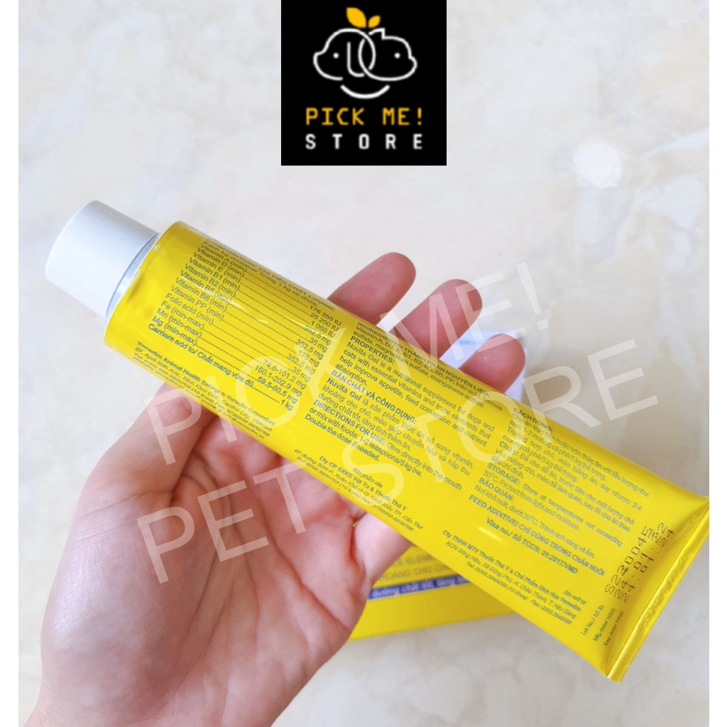 [ CHÍNH HÃNG ] Gel Dinh Dưỡng NUVITA GEL Cho CHÓ MÈO - 120g