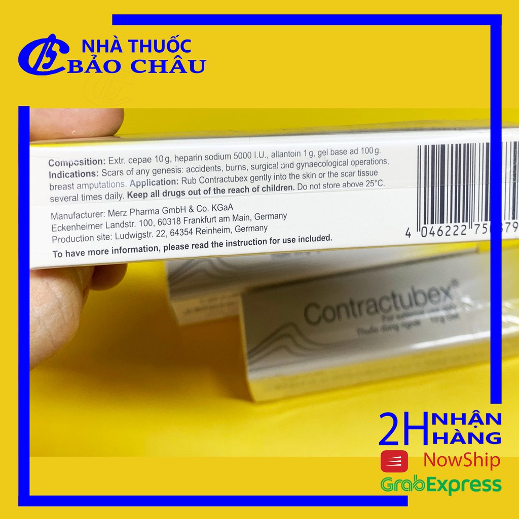 Contractubex 10g Gel mờ sẹo Đức [nhathuocbaochauq6]