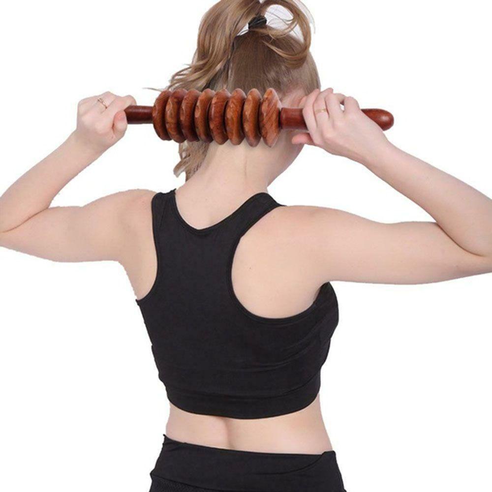 Dụng Cụ Con Lăn Gỗ Mát Xa Thư Giãn Đa Năng Cho Cơ Thể