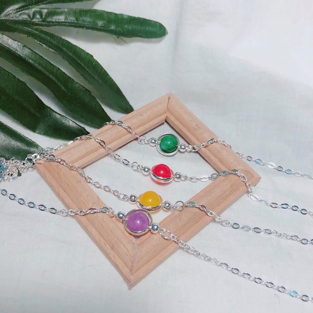 LẮC TAY ĐÁ PHONG THUỶ ĐỦ MÀU - LẮC TAY NỮ BẠC TA