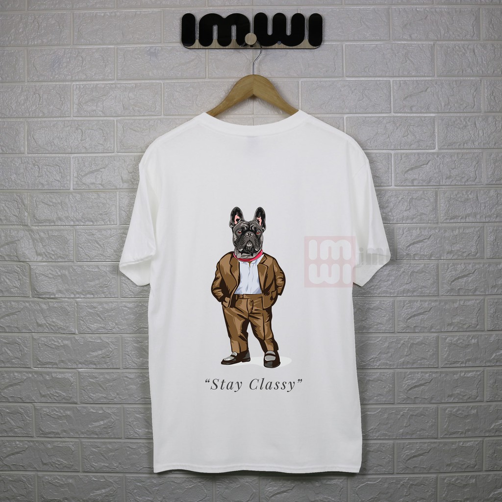 Áo thun cổ tròn TS2106349 in họa tiết Chó PUG vải Cotton 100% - Co giãn 4 chiều - Hàng cao cấp