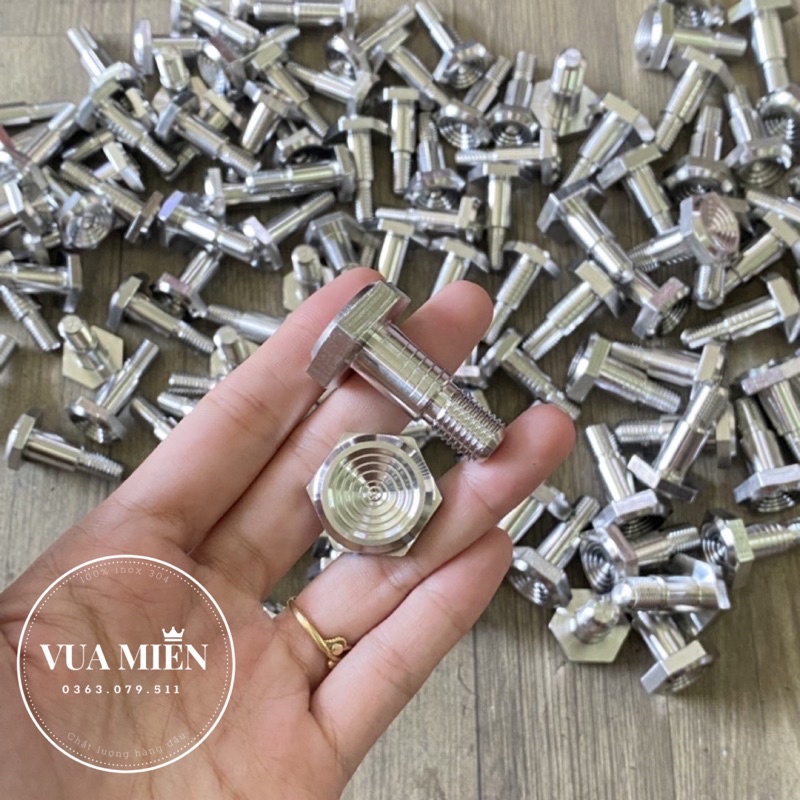 Ốc chân chống inox 304 gắn cho các dòng xe Honda, Yamaha