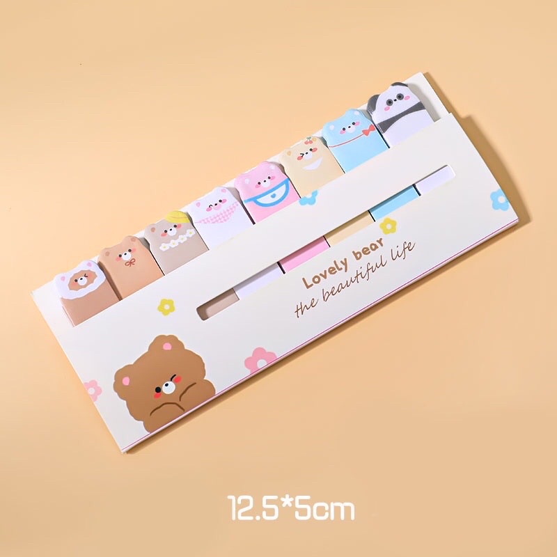 Set 120 tờ giấy ghi chú hình động vật hoạt hình xinh xắn Bi Store