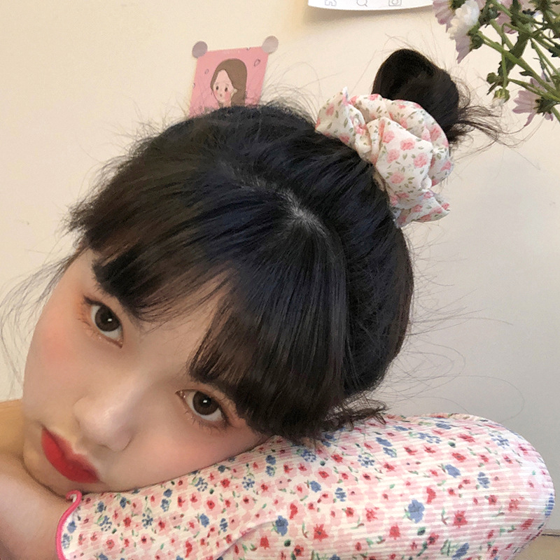 Buộc Tóc In Hoa Chất Liệu Chiffon Họa Tiết Hoa Thời Trang Cho Nữ