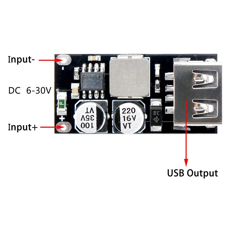 Bộ 4 Mạch Giảm Điện Áp Usb-Dc 6-32v 12v 24v Thành 5v Qc 3.0