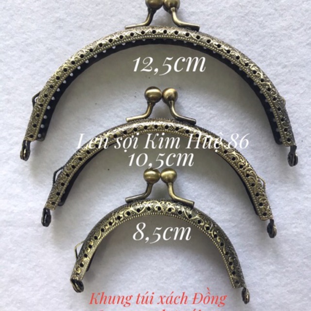 Khung túi Đồng 8,5cm; 10,5cm; 12,5cm