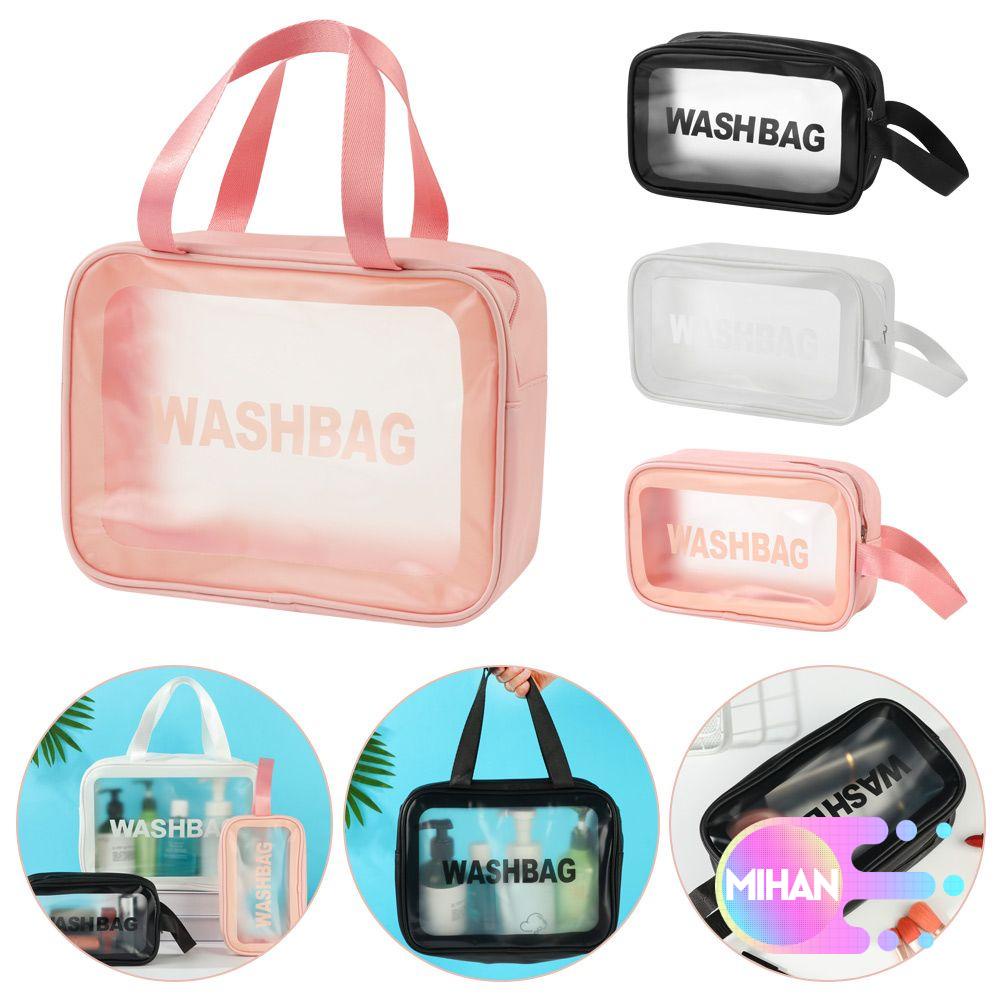 Túi Đựng Mỹ Phẩm/Dụng Cụ Trang Điểm Bằng Nhựa Trong Suốt Chống Thấm Nước MIHAN1