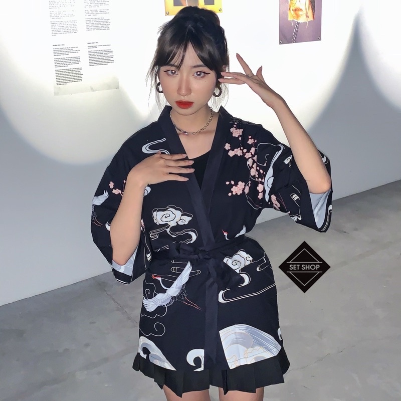 Áo kimono hạc mặt trời