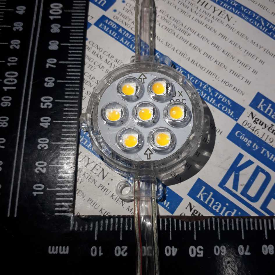 LED điểm ngoài trời 5cm 1 màu, mặt trong, 24V kde2680