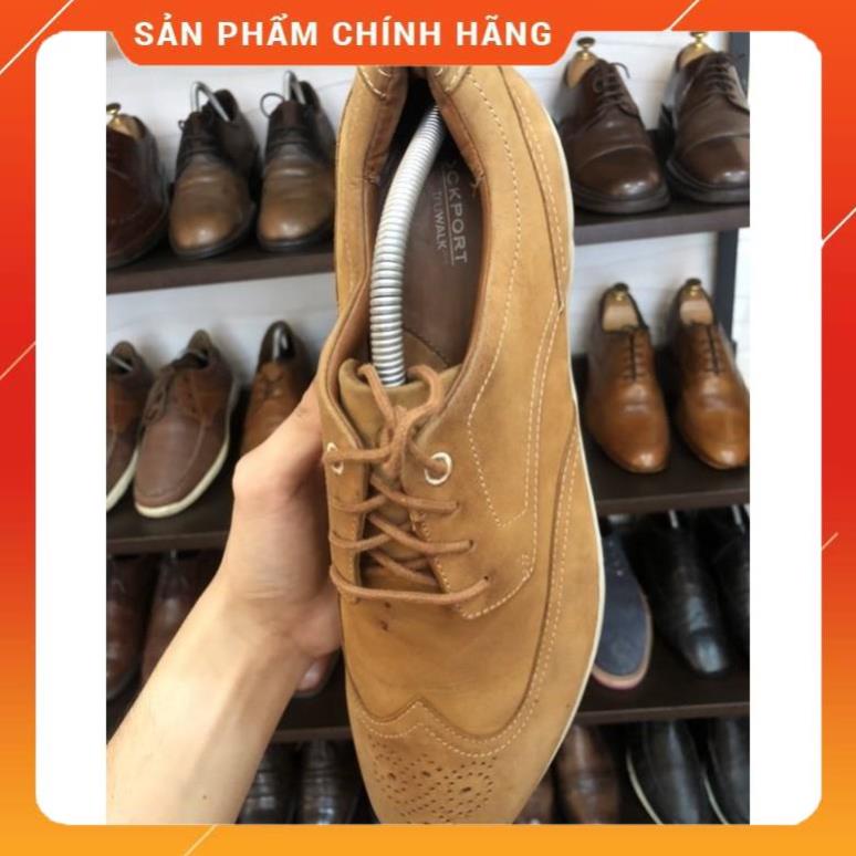 Giày Wingtips Da Lộn Màu Vàng Bò Thương hiệu Rockport Size 43 -p09