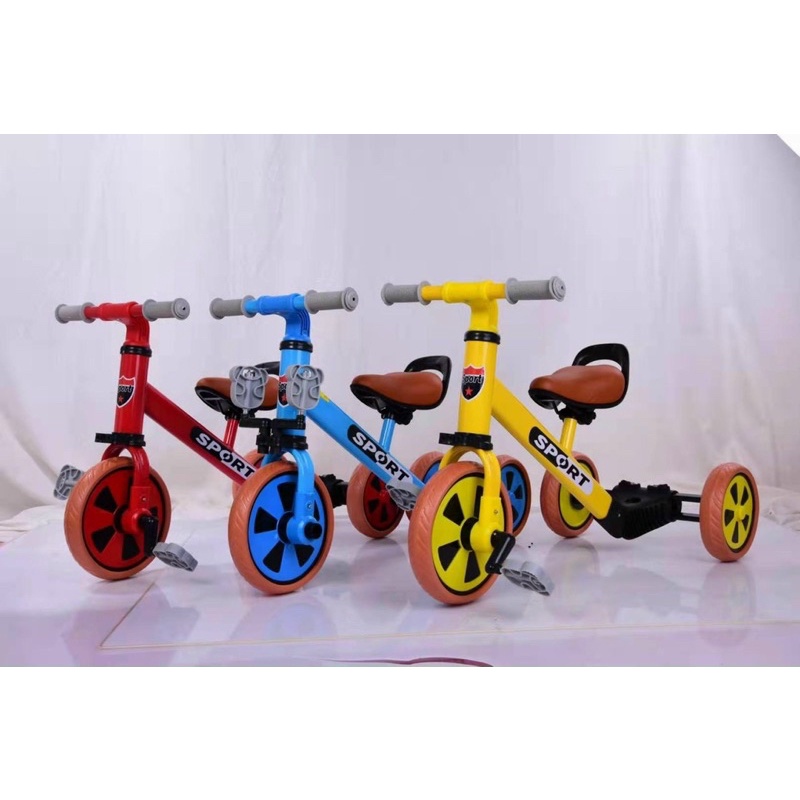 Xe Cân Bằng 3 Bánh Sport 2 In 1 Dành Bé Từ 1.5 - 5 Tuổi, Xe 2 Bánh Sau Xèo Nên giữ Thăng Bằng