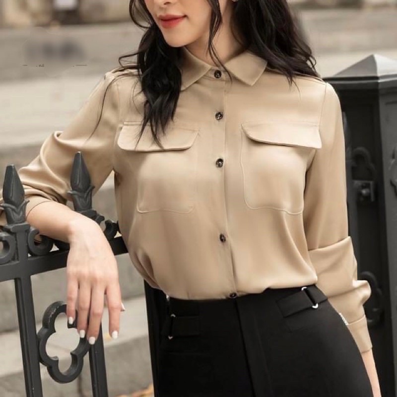 Áo sơ mi cách điệu G160 CÓ BIGSIZE thời trang công sở hay đi chơi đều hợp, dễ phối với các phụ kiện làm đẹp khác | BigBuy360 - bigbuy360.vn