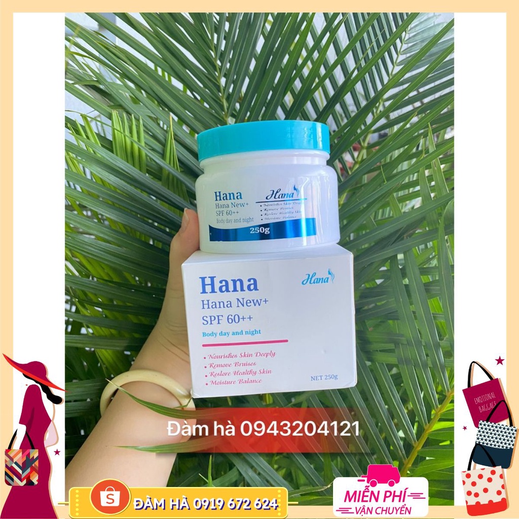 [Sẵn] Kem Body Hana  trắng da spf 60++