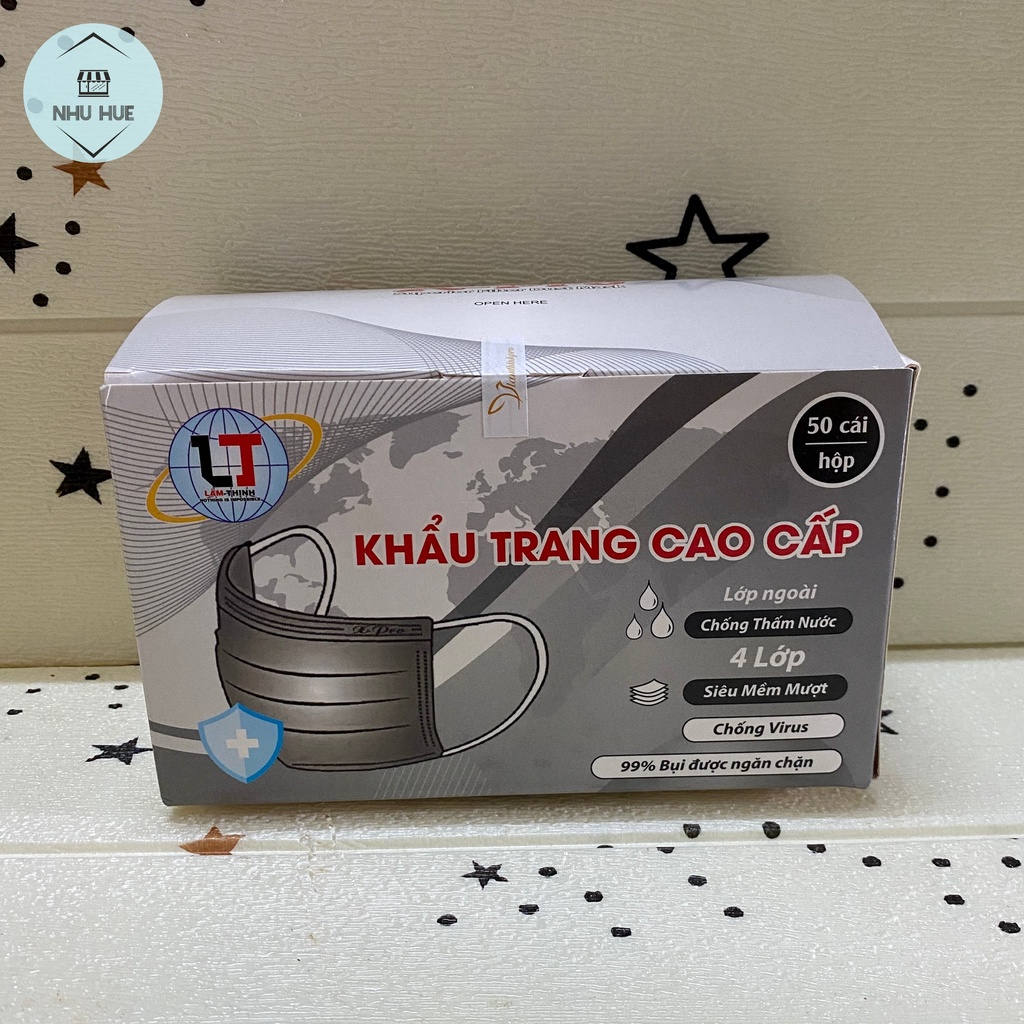 Khẩu trang y tế 4 lớp Lâm Thịnh (hộp 50 cái)