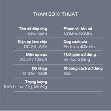 Micro không dây đeo tai TakStar HM 200W. Míc gài tai không dây trợ giảng HM-200W, Míc cài đầu