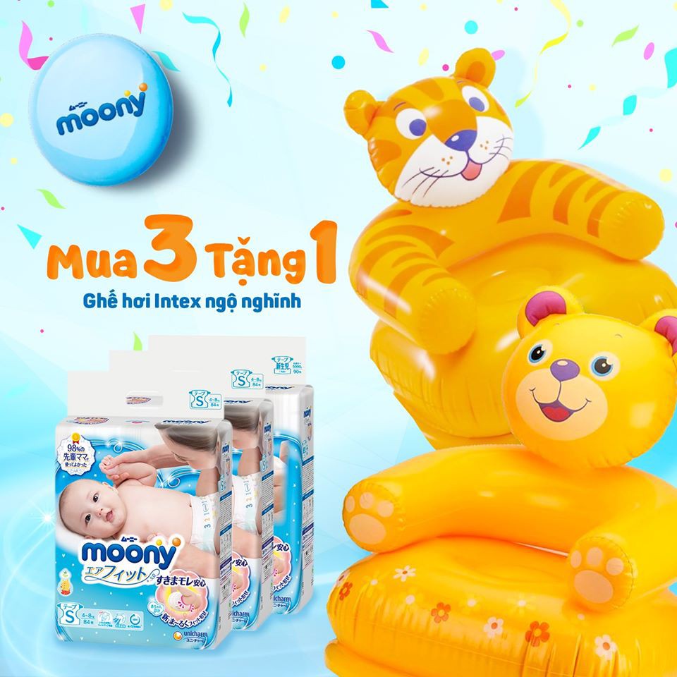 Ghế Hơi Gấu Vàng Và Hổ Vàng Hàng Khuyến Mại Từ Hãng Bỉm Moony Chất Lượng Cao