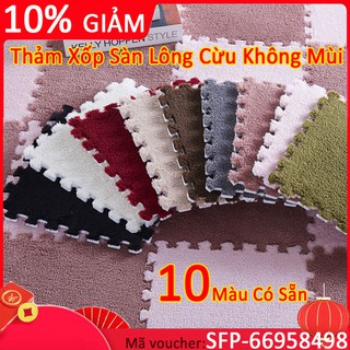 Thảm Ghép Thủ Công Trải Trang Trí Cho Sàn Phòng Ngủ Thảm Lông Xốp Ghép Lông Mềm