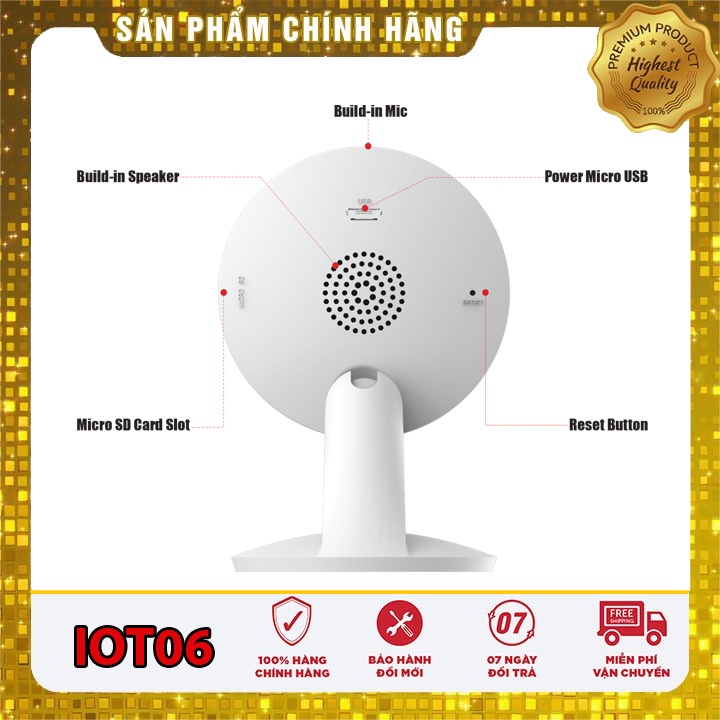 Camera WiFi Không Dây - Siêu nét - Global IOT06 - 2MP (Bảo hành 24 Tháng)