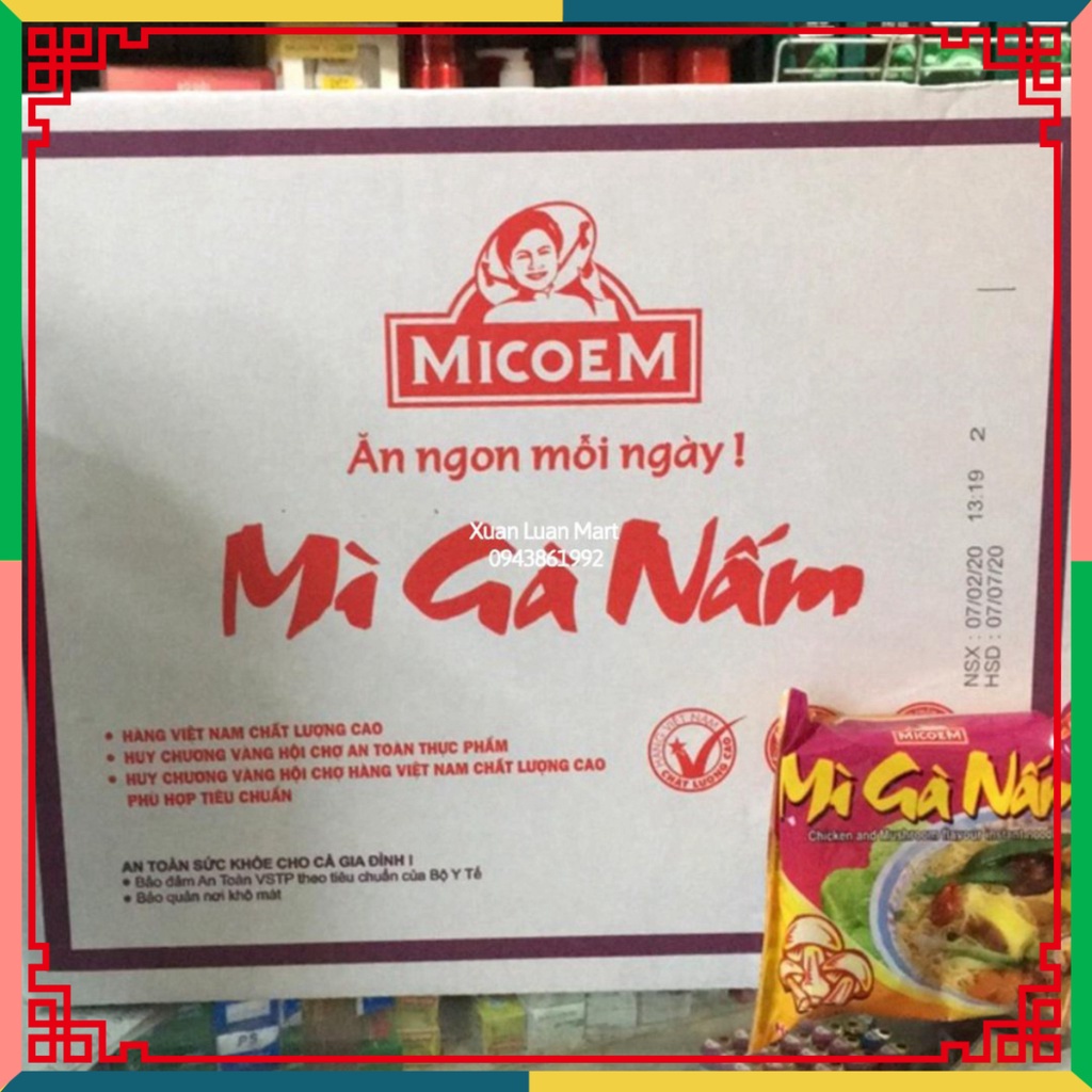 Thùng Mì Gà Nấm 30 Gói x 70g