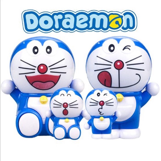 Set 4 chú mèo doraemon trang trí bánh kem sinh Nhật đồ chơi cho bé