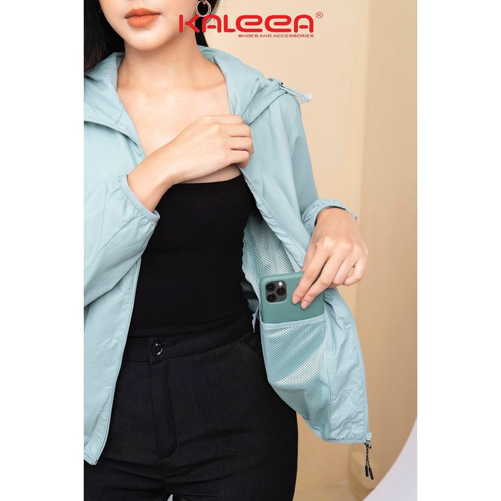 Áo Gió Nữ 2 Lớp Lót Lưới Siêu Nhẹ Cản Gió Cản Bụi Cản Nước, Chất Vải Dù - A3