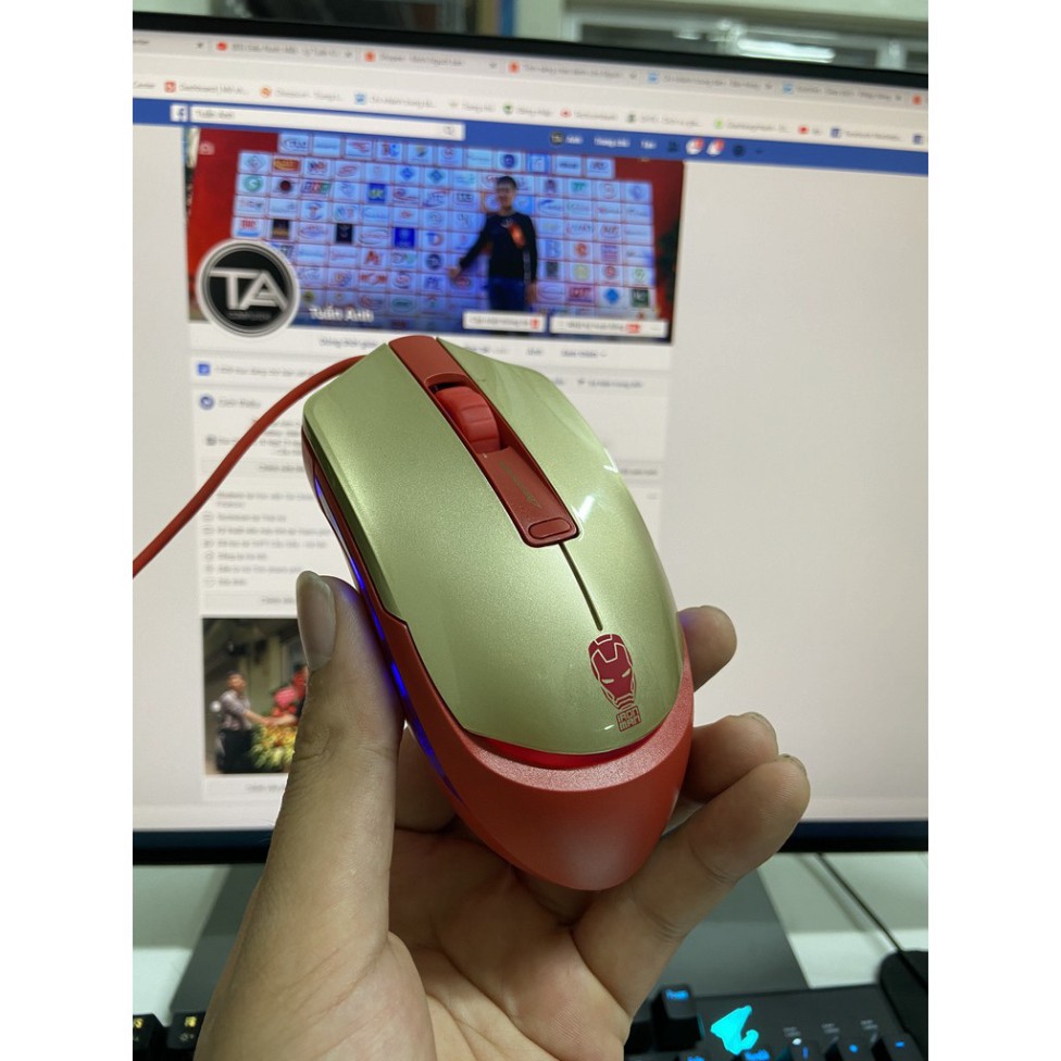 HSGD Chuột Gaming E-Blue EMS145 phiên bản Iron Man Có DPI - Bảo hành 12 tháng 44 D487