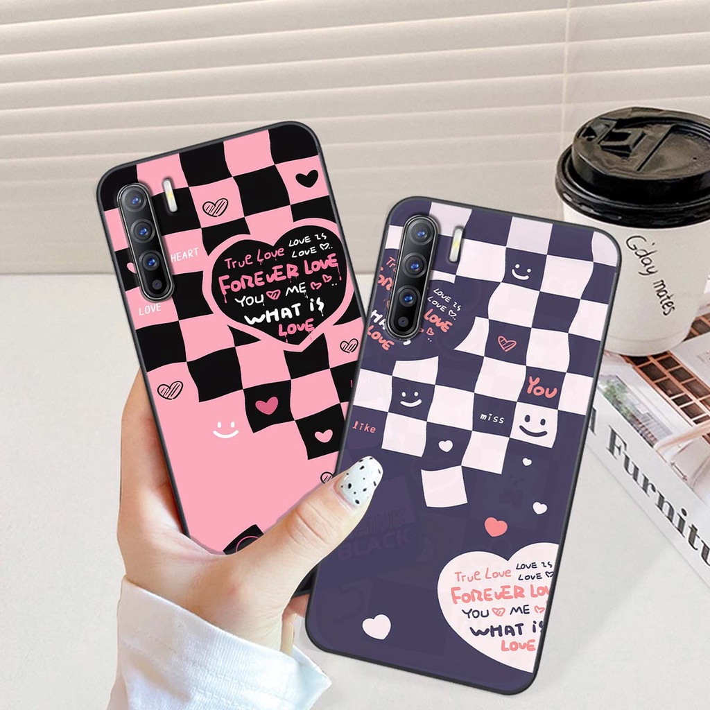 Ốp Oppo Reno3 / Reno3 Pro / Reno 3 in hình trái tim, caro kẹo ngọt đầy cá tính siêu đẹp siêu chất
