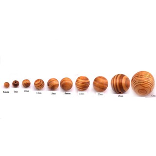 33 hạt gỗ tròn Vân nâu size 8mm (gói 5/10/25gam)