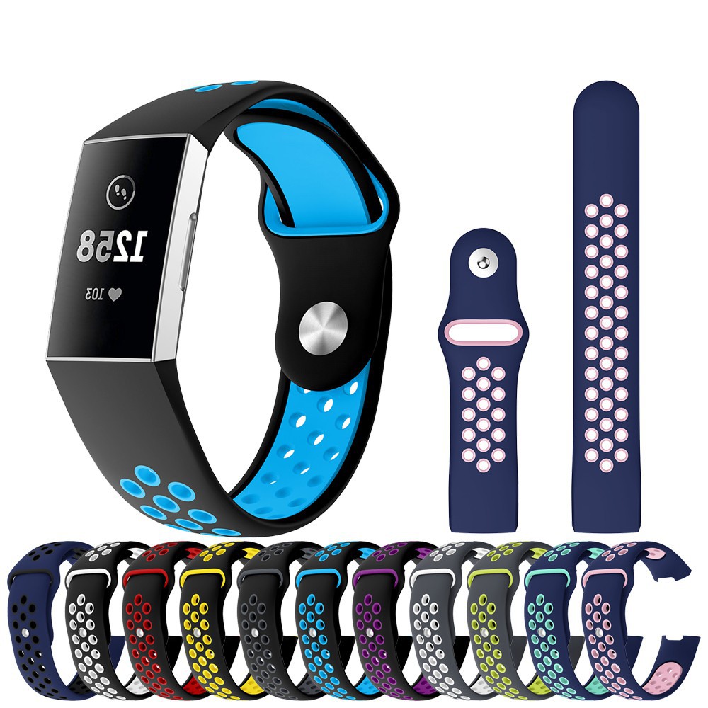 Dây silicone thay cho đồng hồ thể thao Fitbit Charge 3