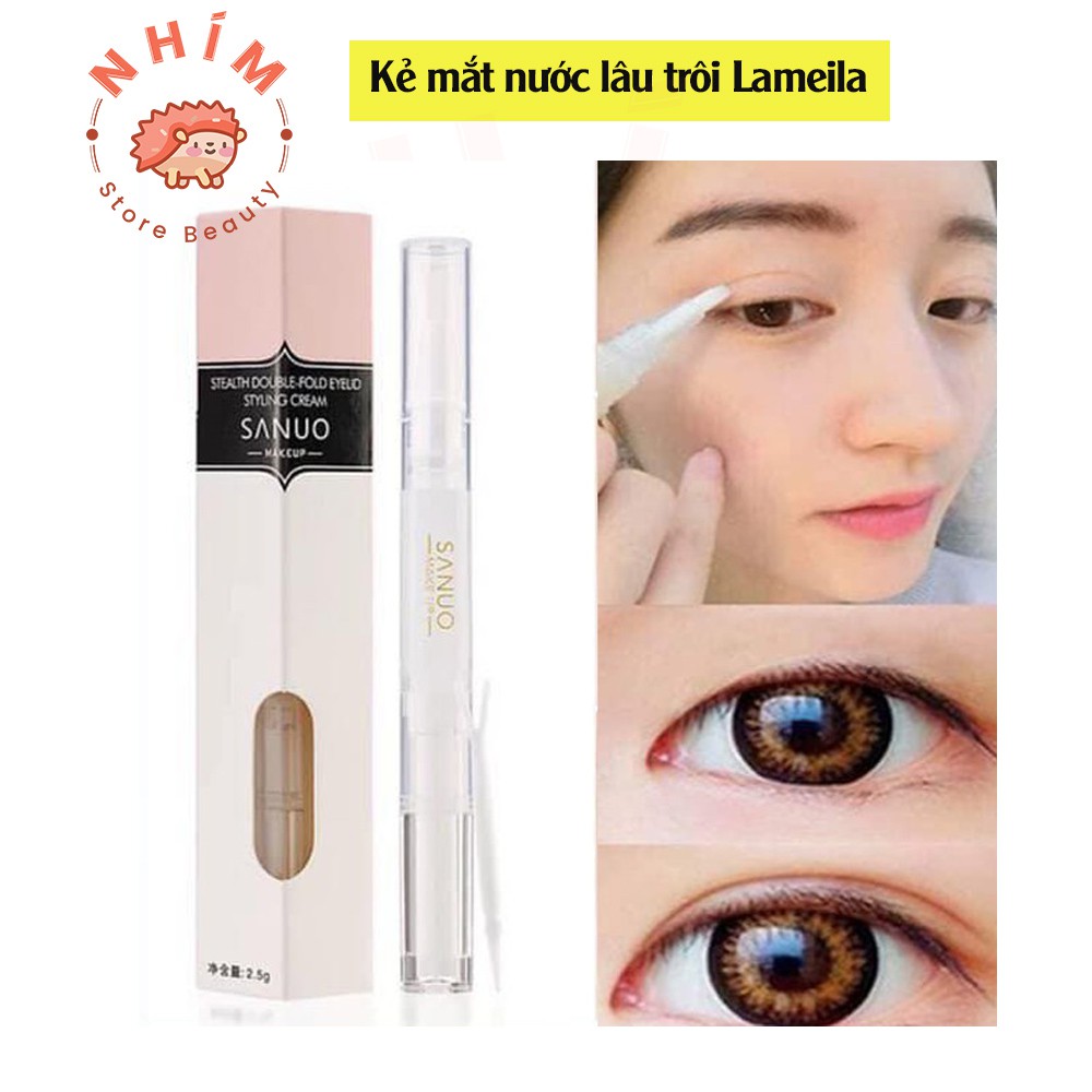 Bút kích mí tạo mắt 2 mí tiện lợi, nhanh chóng Sanuo - tặng kèm cây đẩy mí