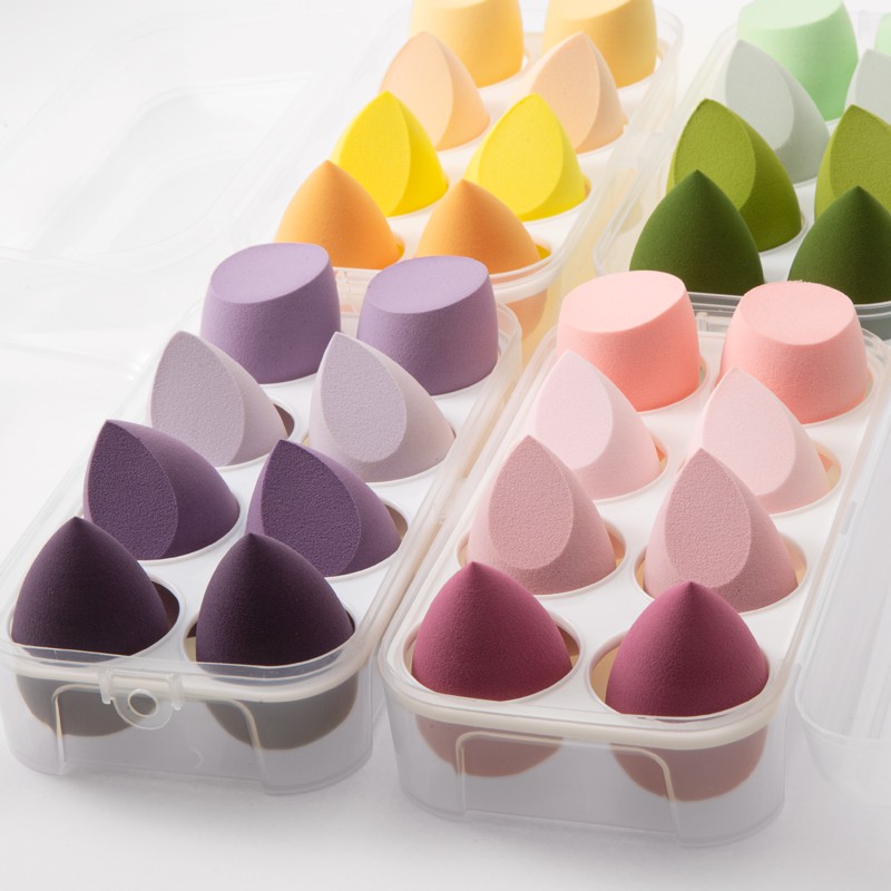 BEAUTY BLENDER (Hàng Mới Về) Mút Trang Điểm Hình Quả Trứng Mềm Mại Chống Mồ Hôi Có Thể Sử Dụng Dạng Ướt Và Khô