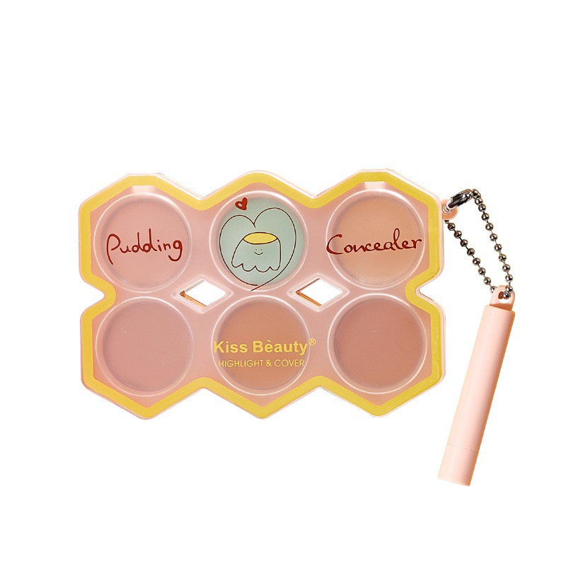 (Hàng Mới Về) Bảng Kem Che Khuyết Điểm 6 Màu Nhẹ Độ Che Phủ Cao Kiss Beauty | BigBuy360 - bigbuy360.vn