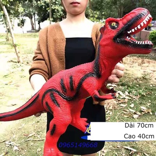 Đồ chơi khủng long bạo chúa Tyrannousaurus bằng nhựa mềm nhồi bông có nhạc(Hàng Sẵn)