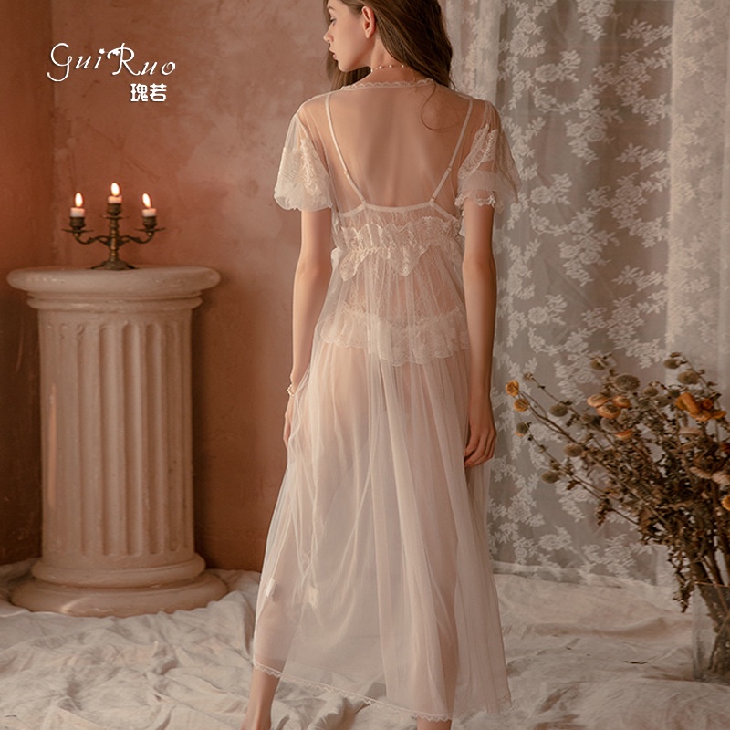 Đồ ngủ Hai Dây Hở Lưng Phối Ren Gợi Cảm Cho Nữ MS1922 [CWEAR.SEXY_ĐỒ NGỦ &amp; NỘI Y CAO CẤP]