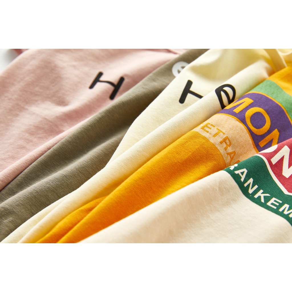Bộ Áo Liền Quần Tam Giác Tay Ngắn In Chữ Vải Cotton Thời Trang Cho Bé Trai Và Gái 0-24 Tháng Tuổi