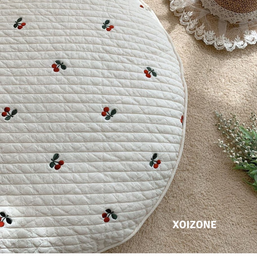 Nệm tròn Dottodot &amp; Chezbebe Hàn Quốc cotton handmade chống trượt cho bé tập bò (Có sẵn)