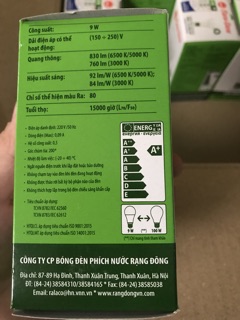 Bóng đèn led Rạng Đông 9w