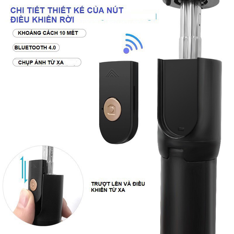 🌟CHÍNH HÃNG🌟 Gậy chụp ảnh 3 chân Bluetooth Tripod K07 Cao Cấp Kèm Chân Đứng {BẢO HÀNH ĐỔI MỚI}