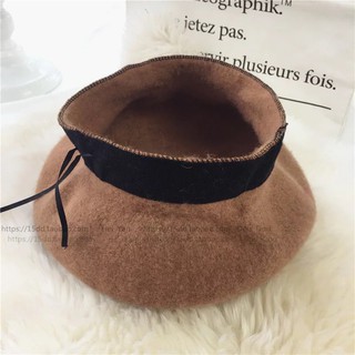 Mũ nồi beret dạ hàn quốc 7 Màu ( Chỉnh Được Kích Thước + Chất Dạ )