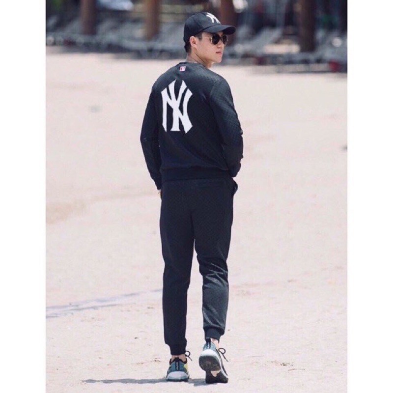 Bộ Nỉ Nam - Bộ cổ tròn thêu ép vân | BigBuy360 - bigbuy360.vn