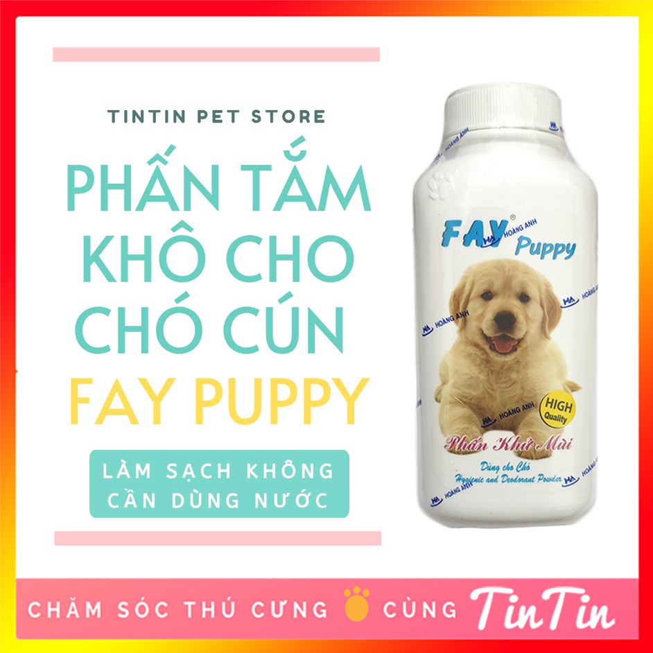 Phấn Vệ Sinh Tắm Khô Làm Sạch Fay Puppy và Fay Kitten Cho Chó Mèo